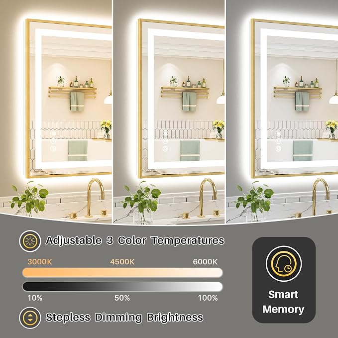 60x40 Inch LED Bathroom Mirror - Image 5