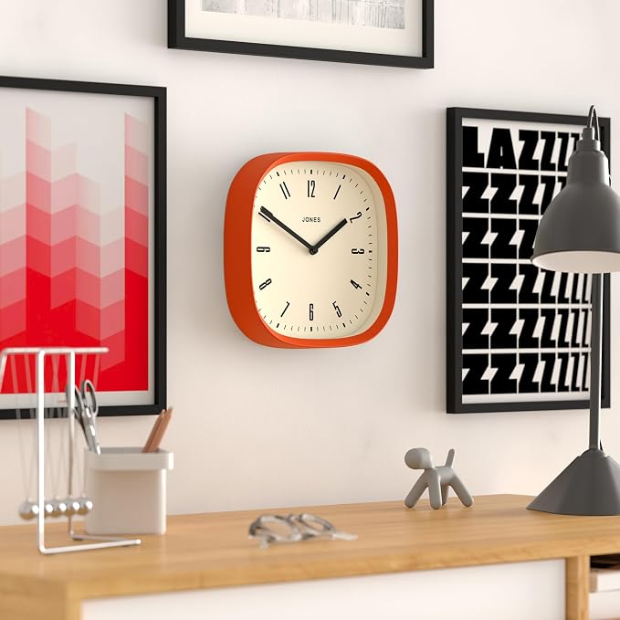 JONES CLOCKS® Marvel Wall Clock | Modern Retro Rounded Square Clock | 10 inch | - Image 6