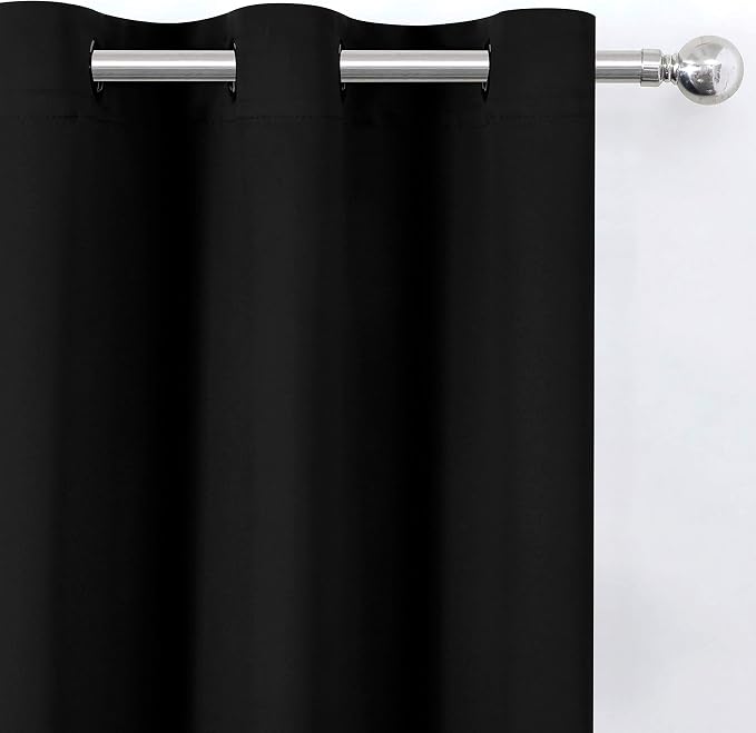 LEMOMO Black Thermal Blackout Curtains/38 x 63 Inch/Set of 2 Panels Room - Image 7