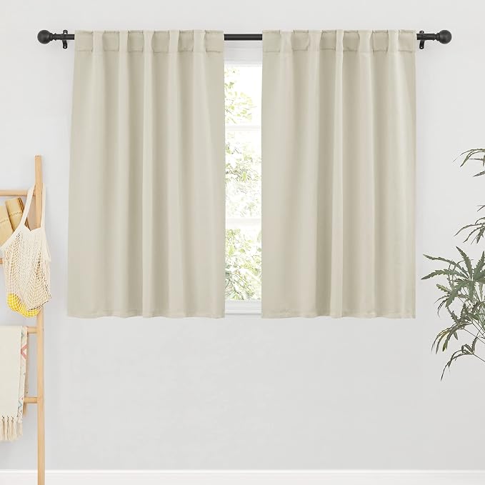 RYB HOME Room Darkening Curtains 2 Panels Set, Energy Efficient Privacy Drapes by RYBHOME