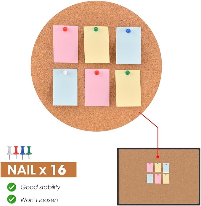 Cork Board Bulletin Board 24 x 18, Office Board - Image 5