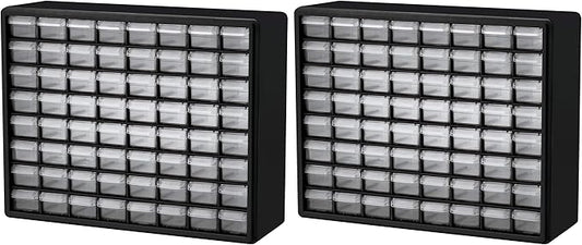 Akro-Mils 64-Drawer Plastic Storage Cabinet, 20-Inch W x 6-Inch D x 16-Inch H | by Akro-Mils