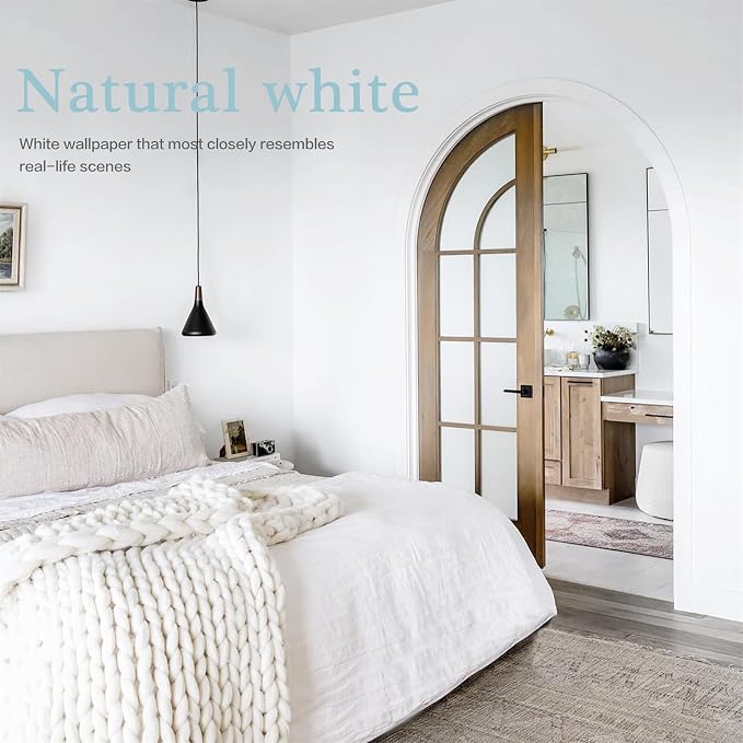 Dimoon 118''x23.6'' Peel and Stick Wallpaper White Contact Paper - Image 9