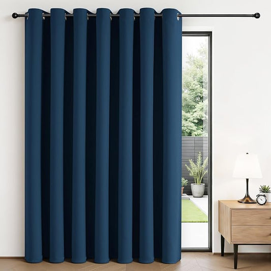 Joydeco Blackout Patio Sliding Door Curtains 96 Inches Long, Grommet Privacy by JOYDECO