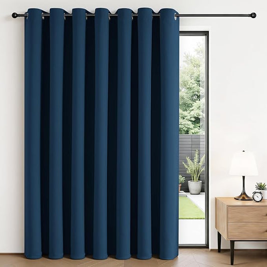 Joydeco Blackout Patio Sliding Door Curtains 84 Inches Long, Grommet Privacy by JOYDECO