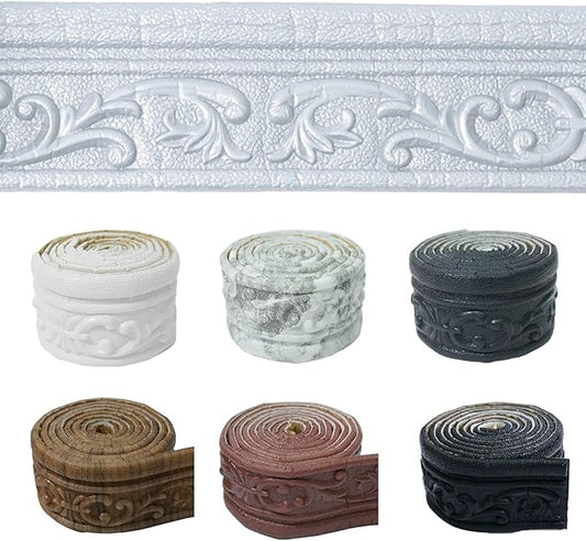 90" x 3.1" Peel Stick Foam Molding Trim Self Adhesive, Crown Molding Wallpaper by WAPANE