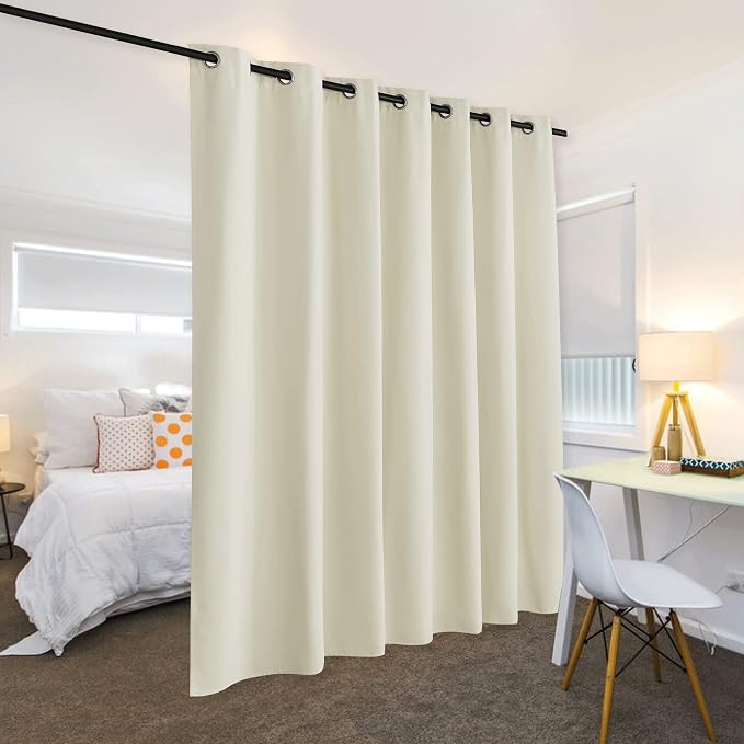 RYB HOME Extra Wide Curtains for Divider Room Separation Soundproof Temporary - Image 3