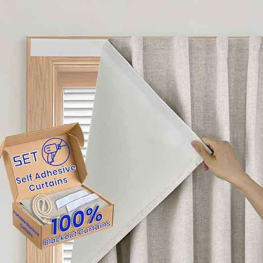 Damage-Free 100% Blackout Curtain by Sovtfides