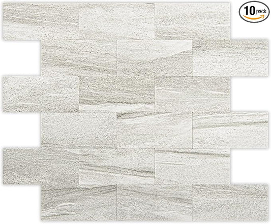 Art3d 10-Pack Peel and Stick Wall Tile by Art3d