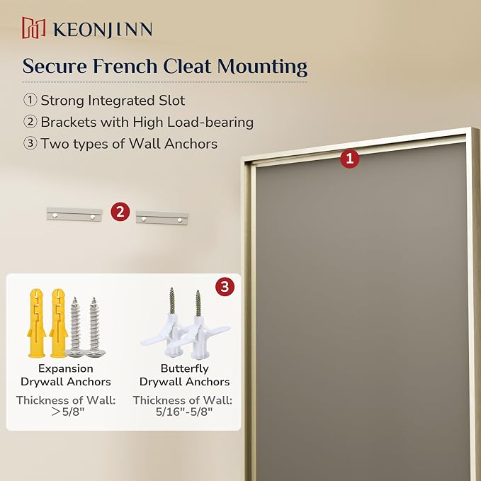 Keonjinn 48" x 24" Brushed Nickel Bathroom Mirror, Rectangle Silver Framed - Image 8