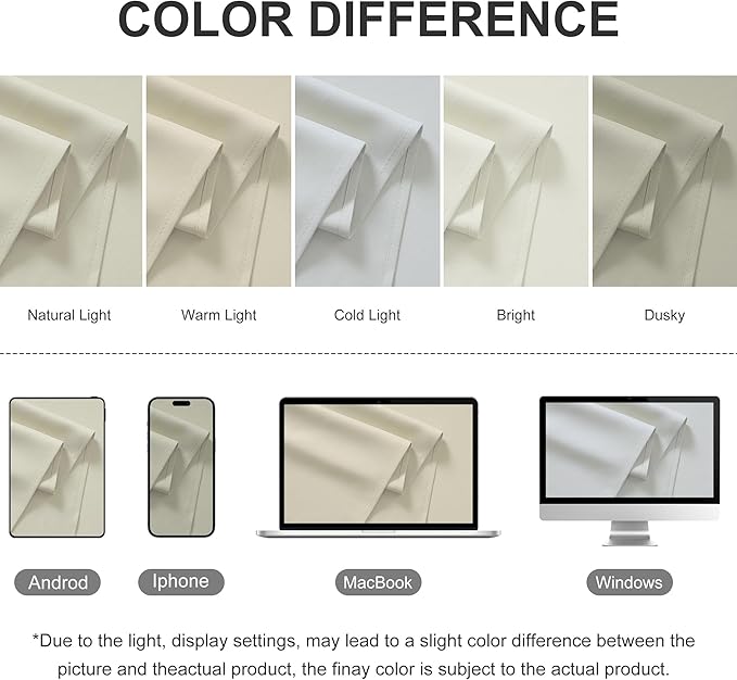 RYB HOME Extra Wide Outdoor Curtains for Patio Waterproof Heavy Duty Thermal Insulated in Summer Full Coverage Privacy for Porch, Cabana & Pool, W120 x L84, Beige, 1 Panel