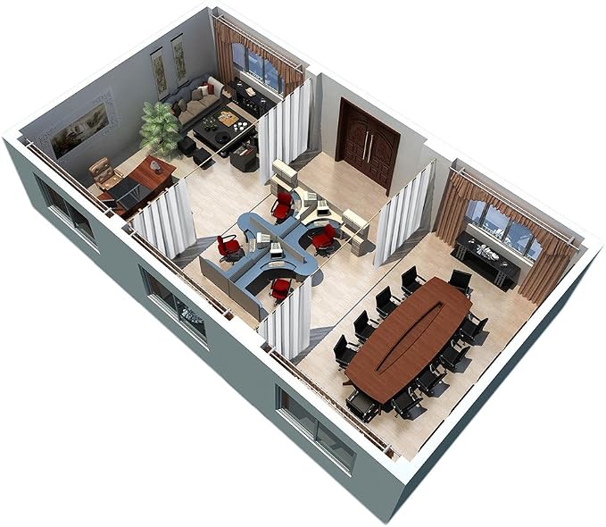 RYB HOME Room Divider Curtain Privacy Room Darkening Energy Efficiency Partition - Image 8
