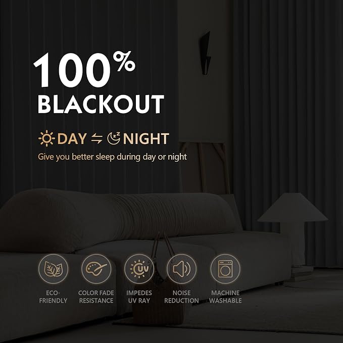 FMFUNCTEX 100% Blackout Curtains - Image 3