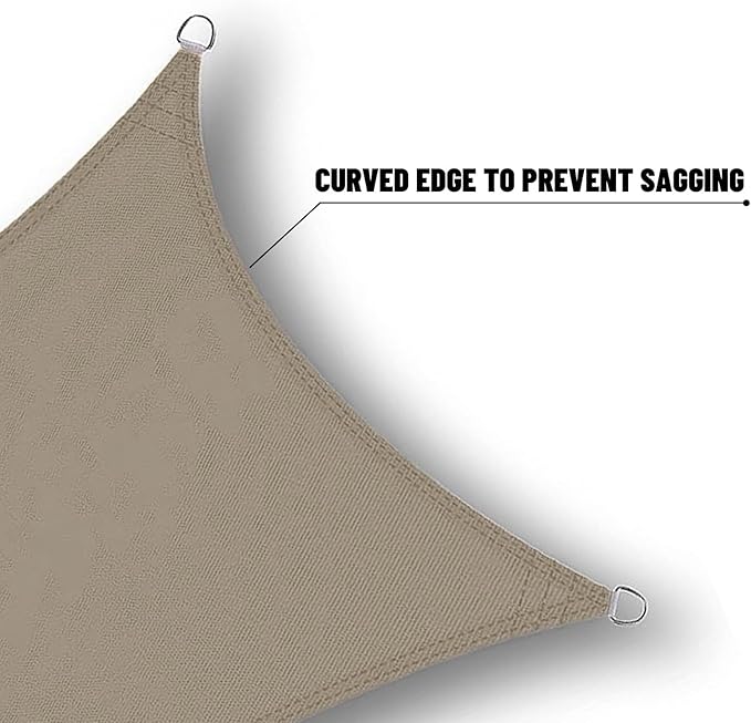 SUNNY GUARD Waterproof Sun Shade Sail 8' x 14' Taupe Rectangle UV Block Sunshade for Backyard Yard Deck Patio Garden Outdoor Activities and Facility(Customized)
