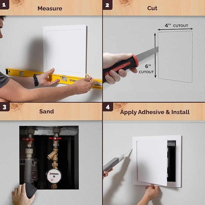 Morvat Access Panel 4x6 Inch for Drywall & Ceiling - Image 3