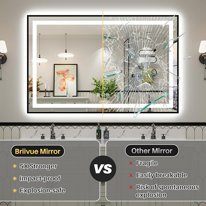 24x36 Inch LED Bathroom Mirror - Image 8