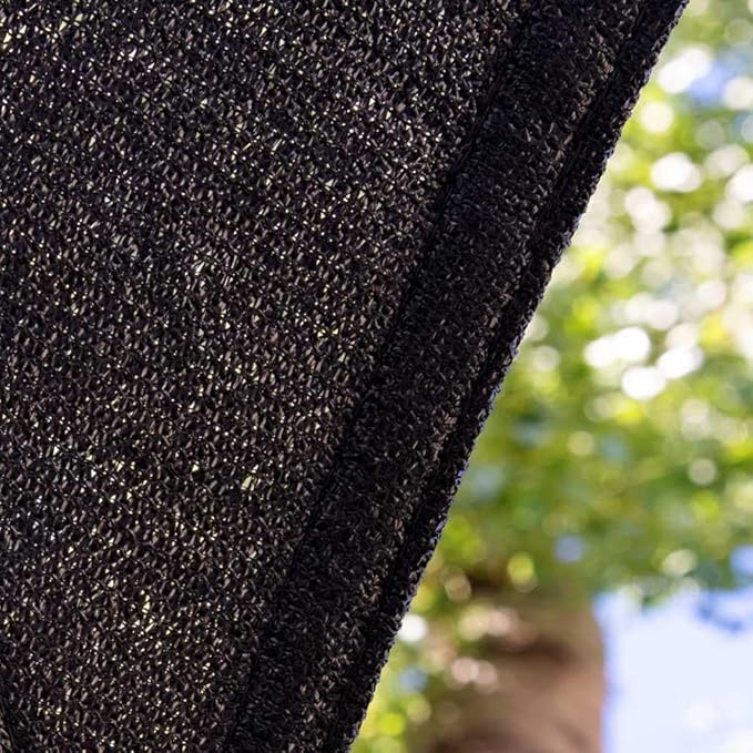 Amgo Custom Size 14' x 24' x 27.8' Black Right Triangle Sun Shade Sail UPF50+ AGTAPRT12, Order to Make Canopy Awning, 95% UV Blockage, Water & Air Permeable, Commercial Standard (We Customize)