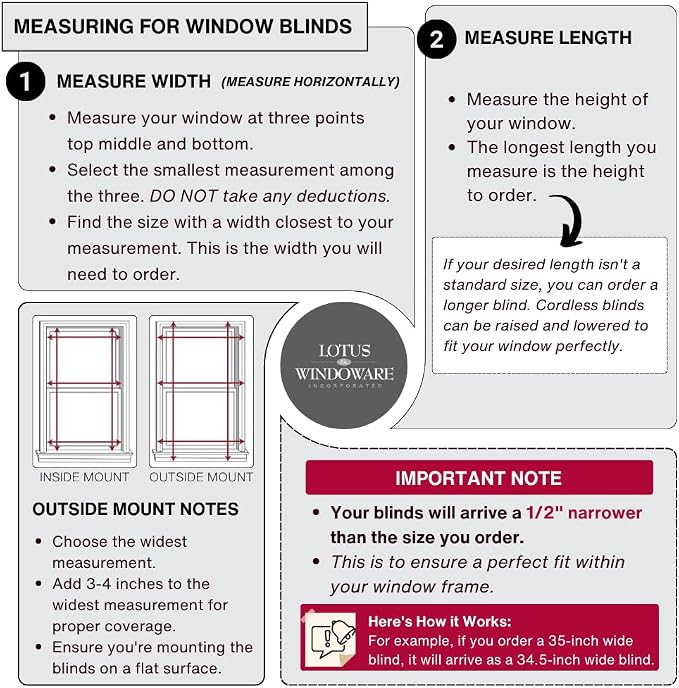 LOTUS & WINDOWARE Cordless Mini Blind, Window Blinds - Image 9