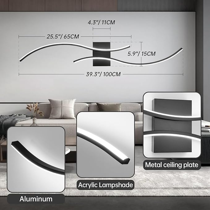 CANEOE Modern Led Wall Light, Bathroom Vanity Light Fixtures Over Mirror - Image 6