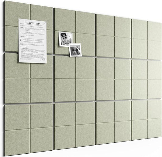 Bumusty Large Felt Bulletin Board, 30 Push Pins, 70 Adhesive Tabs by BUMUSTY