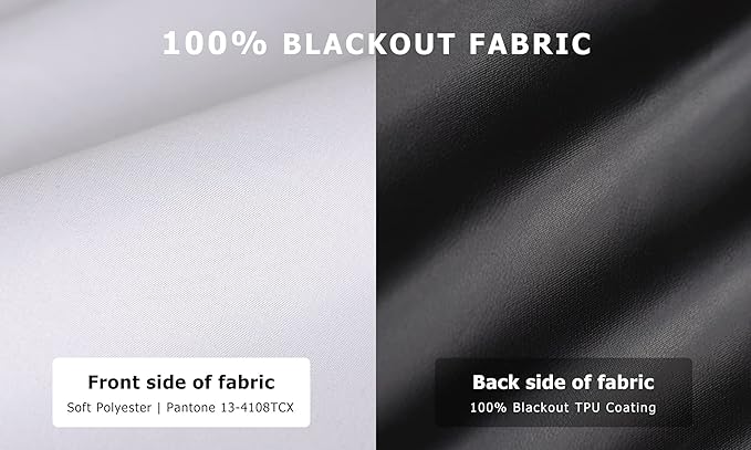 LazBlinds 100% Blackout Door Curtain, No Tools No Drill Cordless Blinds - Image 2