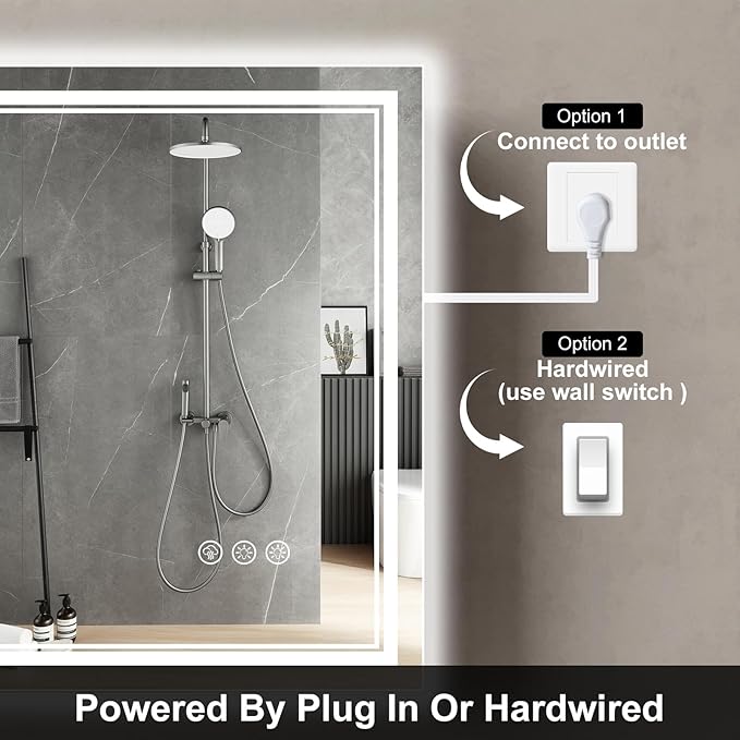Ratsamee 24x32 Inch LED Bathroom Mirror - Image 6