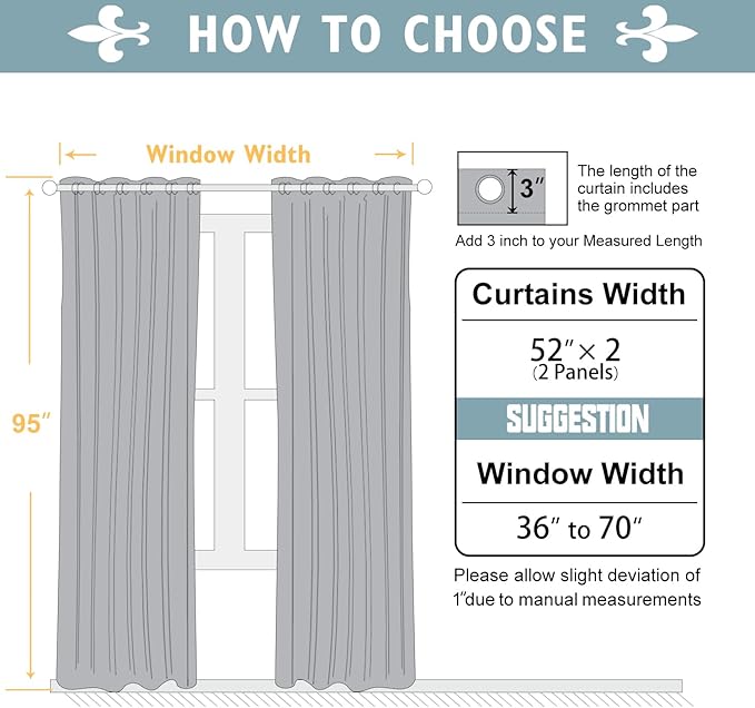 ChrisDowa Blackout Curtains 95 inches Long - Image 5