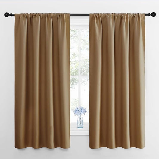 NICETOWN Kitchen Curtains, Short Blackout Drapes, 34 in x 45 in, Thermal by NICETOWN