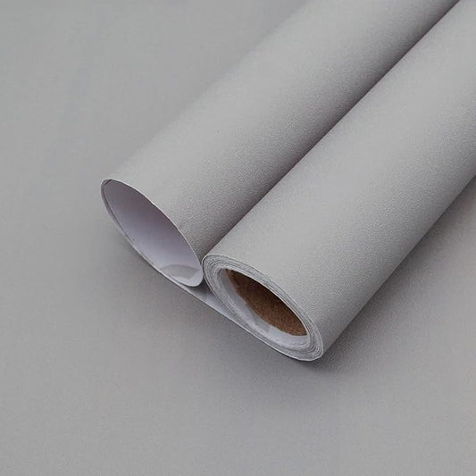 Yancorp 16"x120" Matte Light Gray Contact Papaer Peel and Stick Wallpaper Vinyl by YancorpHomeDecor