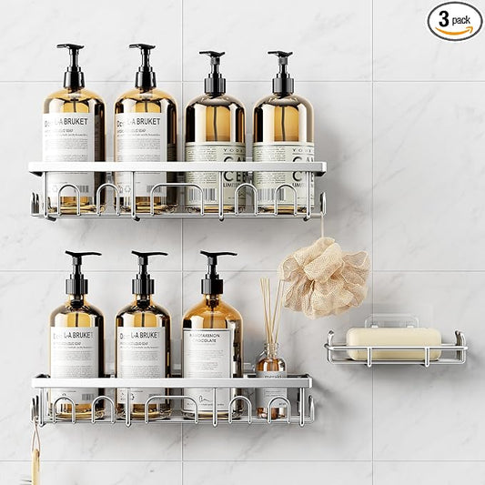 Shower Caddy, 3 Pack Shower Shelves by Deyhoc