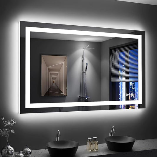 LOAAO 48"X30" LED Bathroom Mirror by LOAAO