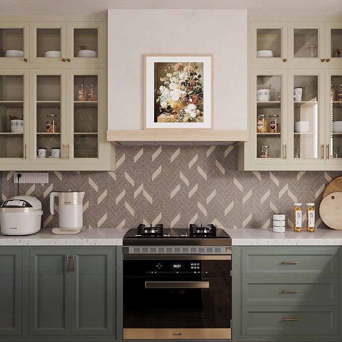 Herringbone Peel and Stick Wallpaper Geometric Wallpaper Boho Contact Paper - Image 6