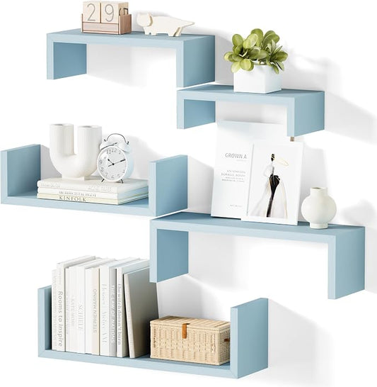 SRIWATANA Floating Shelves for Wall, Wall Shelves for Bathroom, Living Room by SRIWATANA