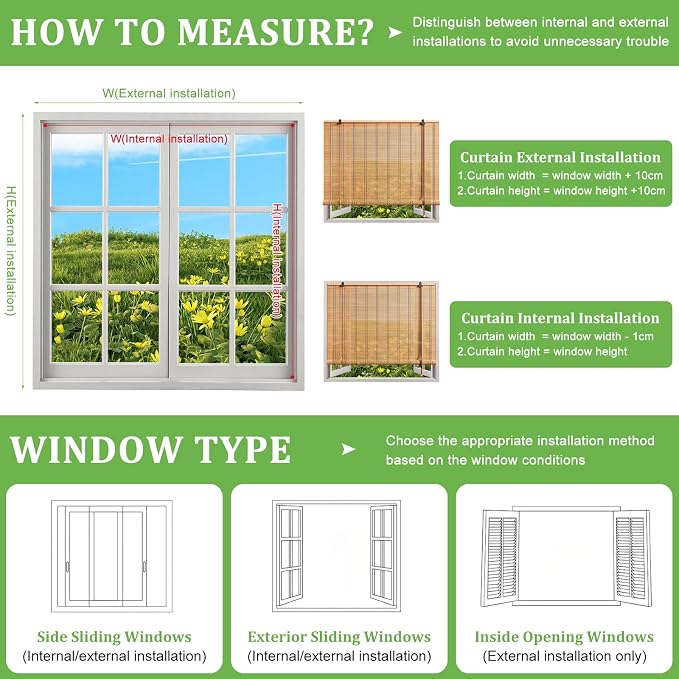 Bamboo Blinds 36x72 inch Bamboo Roman Shades - Image 6