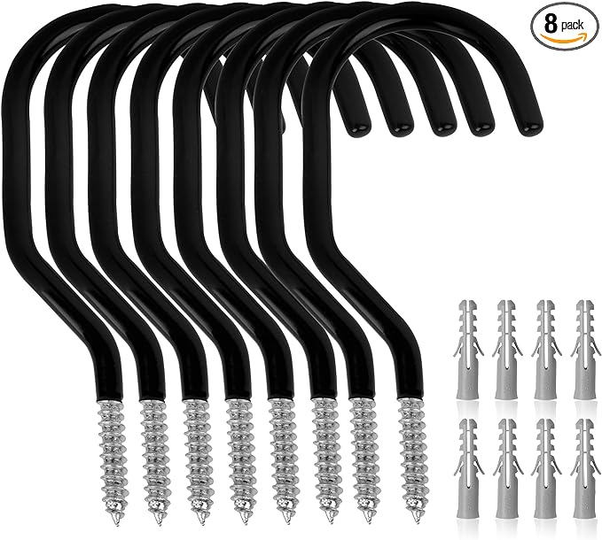 GURADESIGN 8-Pack Heavy Duty Bike Hook, Loading Capacity 100 LBS, 6 inch by GURADESIGN