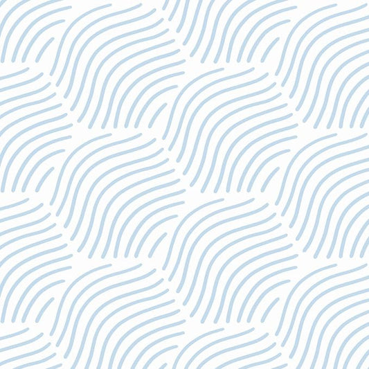 Peel and Stick Wallpaper Blue Wallpaper Geometric Wallpaper White Hexagon by Fiula