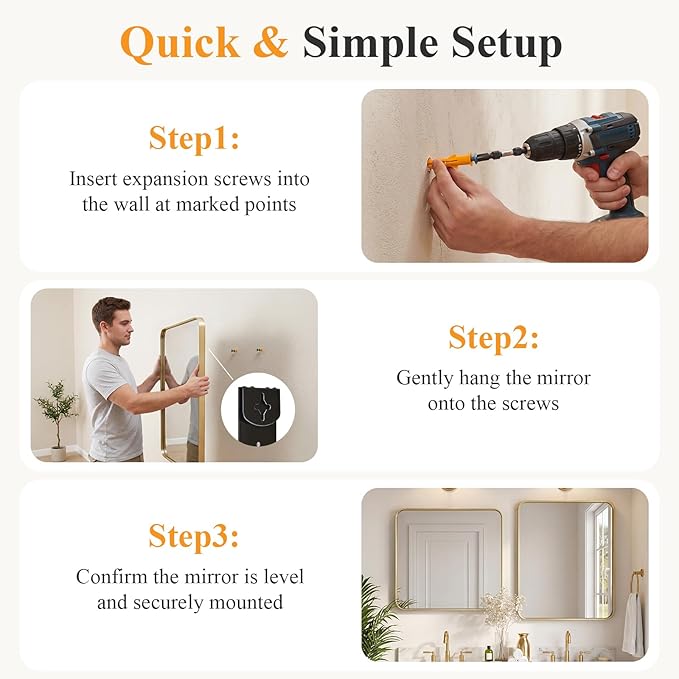 NEWBULIG 30X40 Inch Bathroom Mirror - Image 5