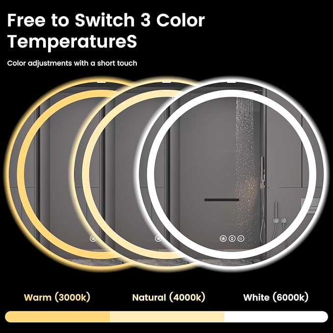 42" x 42" LED Bathroom Mirror - Image 4