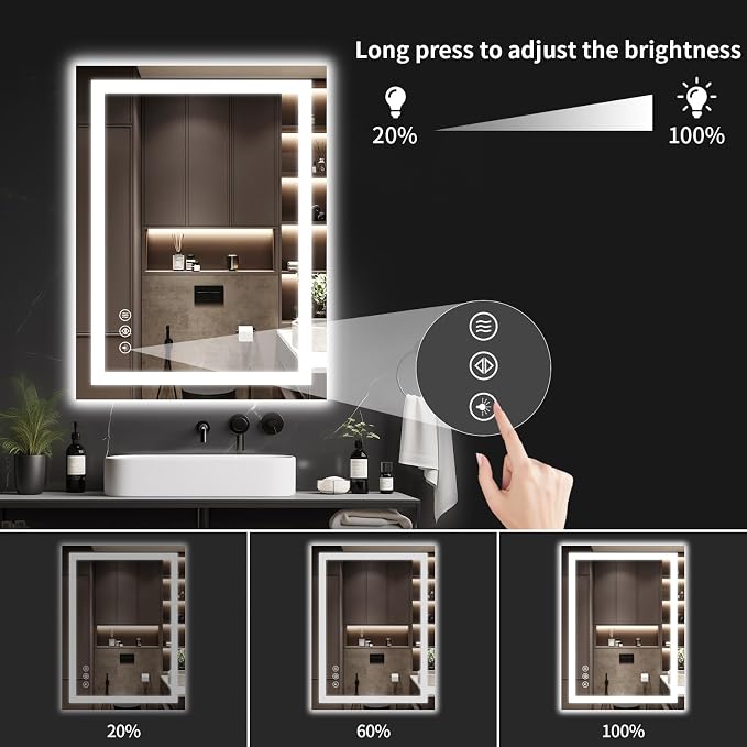 LED Bathroom Mirrors 36"x40" Bathroom Mirror - Image 4