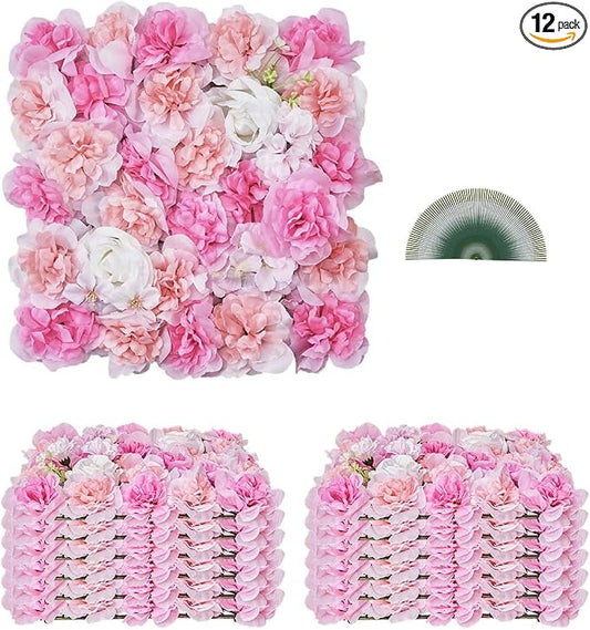 VEVOR 3D Flower Wall Panel, Artificial Floral Wall Background Mesh Backing Mat by VEVOR
