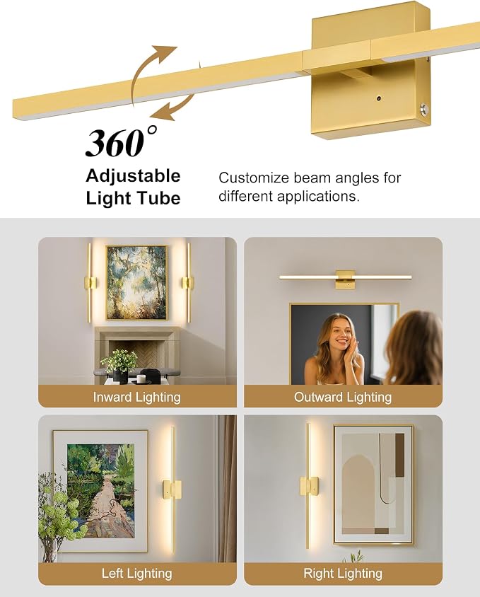 Rayogale 32 Inch Rechargeable Wall Sconce - Image 4