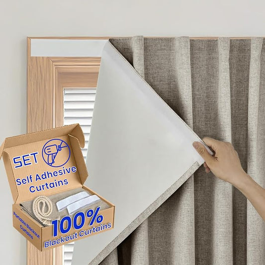 Adhesive 100% Blackout Curtain by Sovtfides