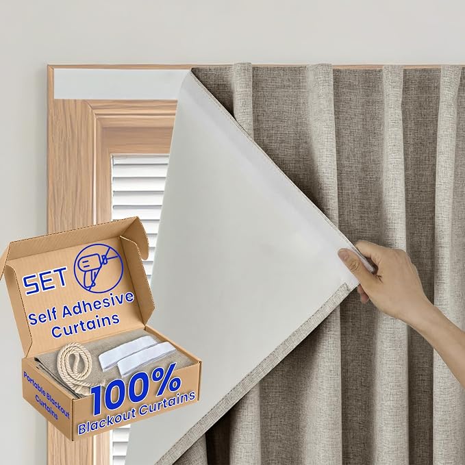 No-Sew 100% Blackout Shade by Sovtfides