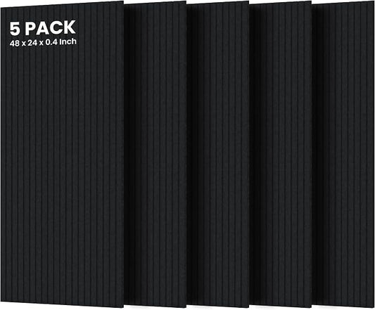 5 Pack Acoustic Panels, 47.2 x 23.6 x 0.35 Inch Sound Proof Panels by TO-TH