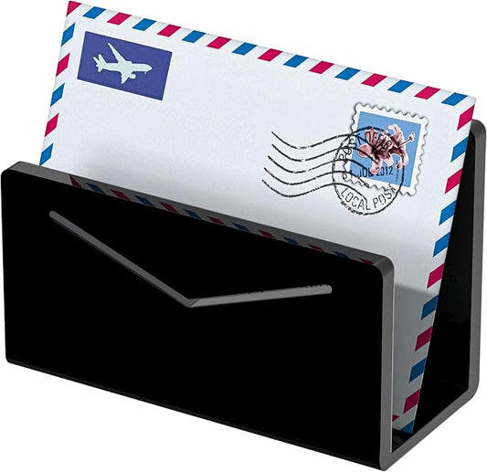 FUCDTEFC Acrylic Mail Holder, Vertical Envelope Mail Holder by FUCDTEFC