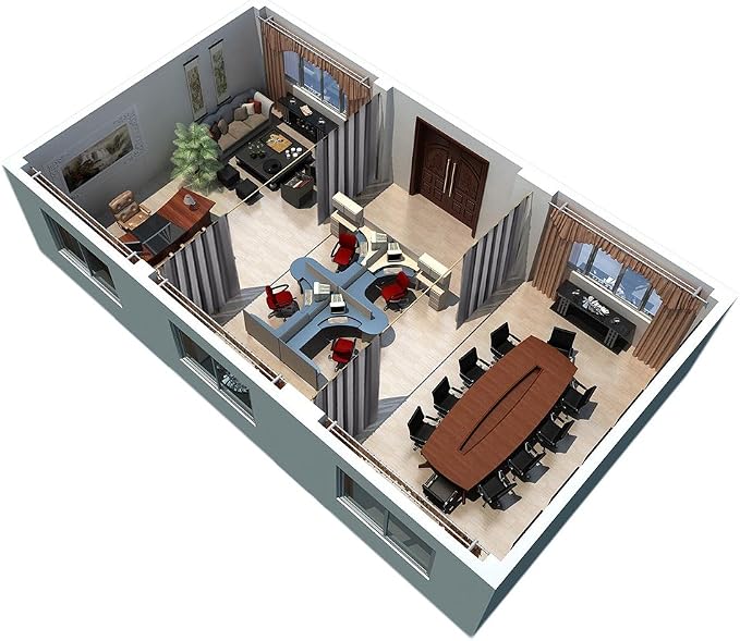 RYB HOME Blackout Room Divider Curtains Privacy Loft Screen Adjustable Ceiling - Image 9