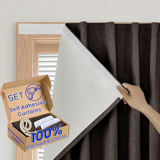 Adhesive 100% Blackout Curtain by Sovtfides