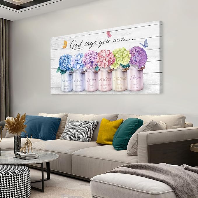 Cao Gen Decor ArtH43062 Inspirational Bible Verse Wall Art: God Says You Are - Image 6
