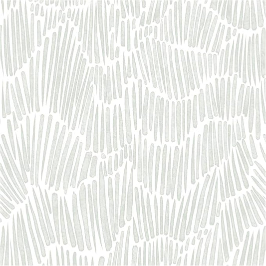 Theper Green Wallpaper 17.3"×787" Modern Striped Wall Paper Peel and Stick by Theper