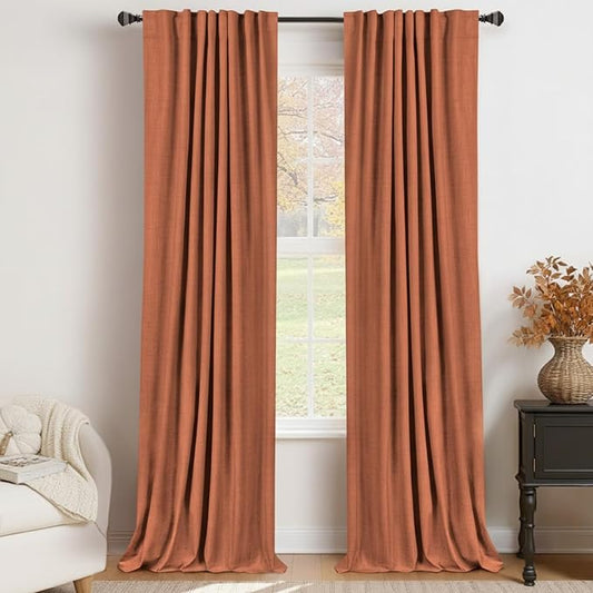 100% Blackout Shield Linen Blackout Curtains by 100BlackoutShield